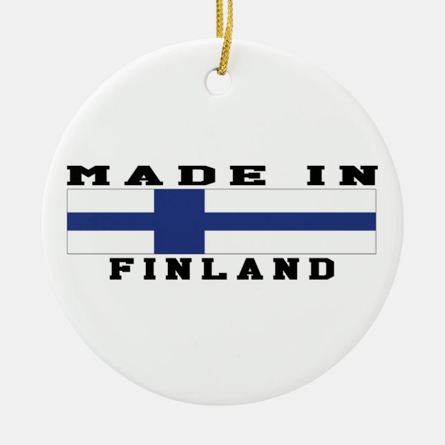 Finland Made In Designs Ceramic Ornament (Front)