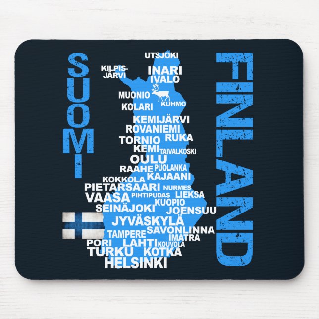 FINLAND MAP mousepad (Front)