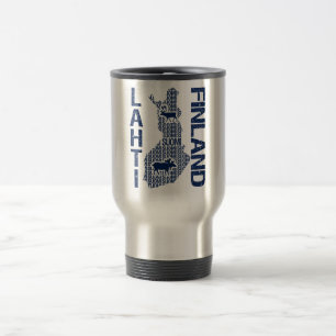 FINLAND MAP mug - Lahti - choose style, colour