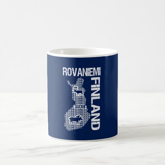 FINLAND MAP mug - Rovaniemi - choose style, colour (Center)
