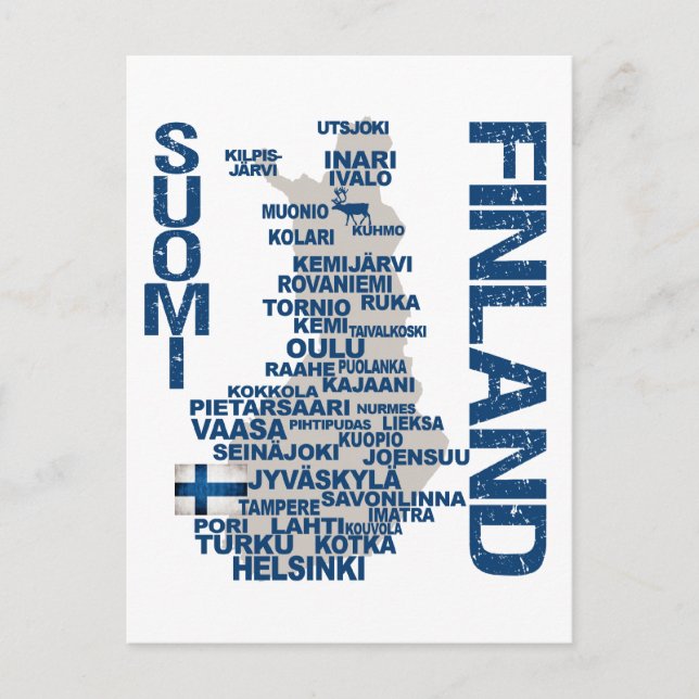 FINLAND MAP postcard (Front)