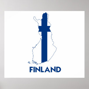FINLAND MAP POSTER