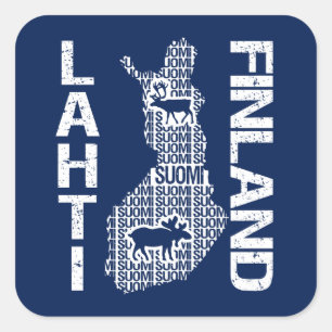 FINLAND MAP stickers - Lahti