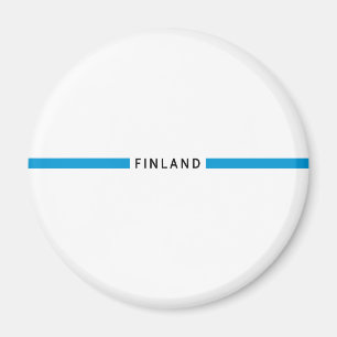 Finland minimalistic flag magnet