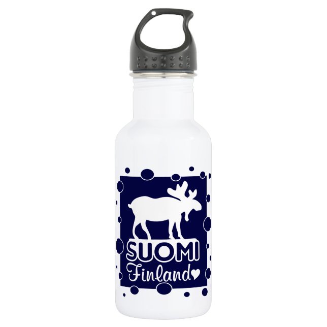 Finland Moose 532 Ml Water Bottle (Front)