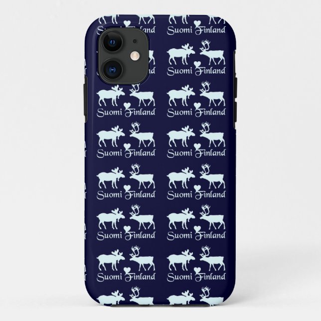 Finland Moose & Reindeer iPhone case-mate Case (Back)