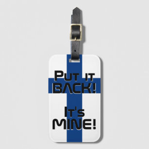 Finland National Flag Funny Patriotic Luggage Tag