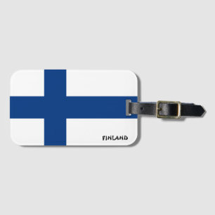 Finland National Flag Patriotic Luggage Tag
