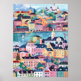 Finland Print Finland Illustration Helsinki Travel