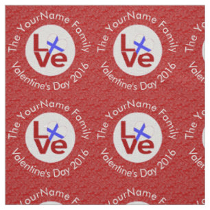 Finland Red LOVE Flag Personalized Fabric