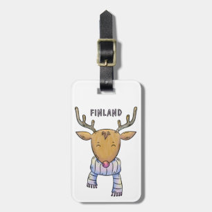 Finland Reindeer custom luggage tag