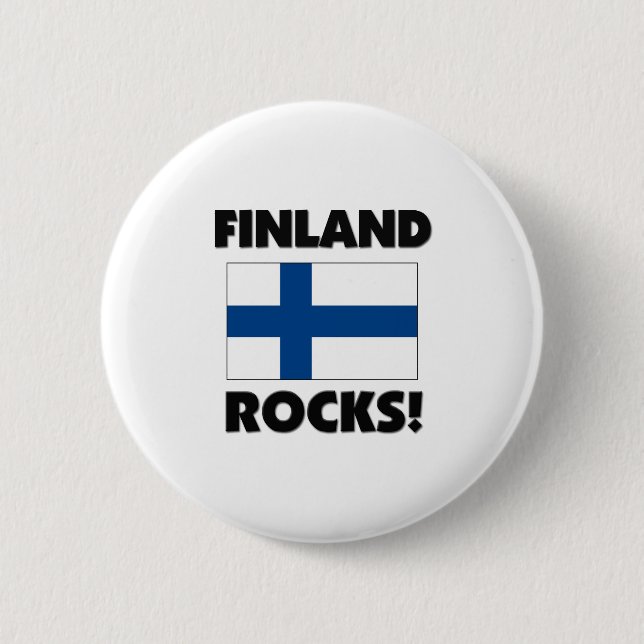 Finland Rocks 2 Inch Round Button (Front)