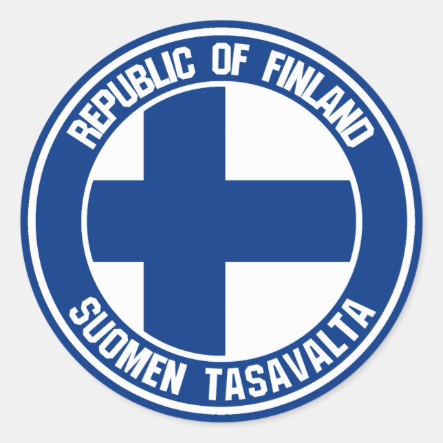 Finland Round Emblem Classic Round Sticker (Front)