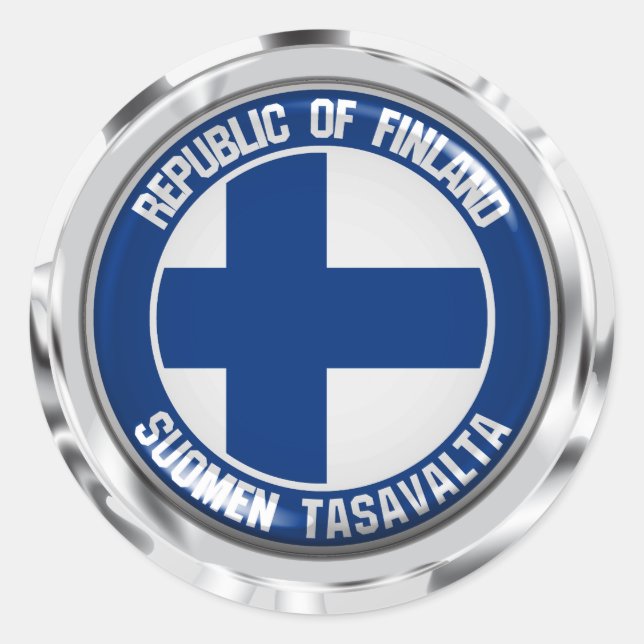 Finland Round Emblem Classic Round Sticker (Front)