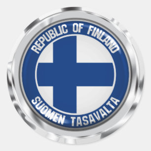 Finland Round Emblem Classic Round Sticker