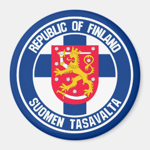 Finland Round Emblem Magnet