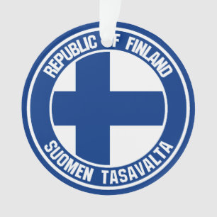 Finland Round Emblem Ornament