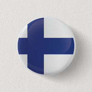 Finland  Round Icon Flag 1 Inch Round Button