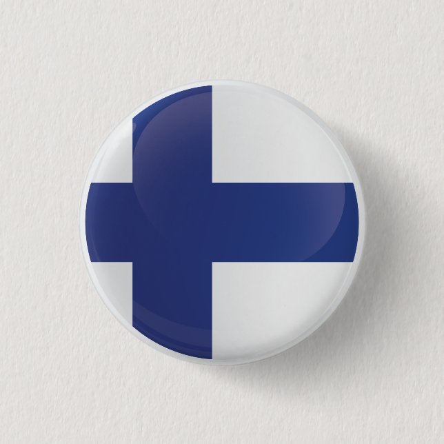 Finland  Round Icon Flag 1 Inch Round Button (Front)