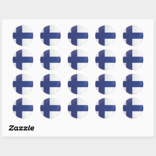 Finland  Round Icon Flag Classic Round Sticker
