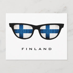 Finland Shades custom text & colour postcard