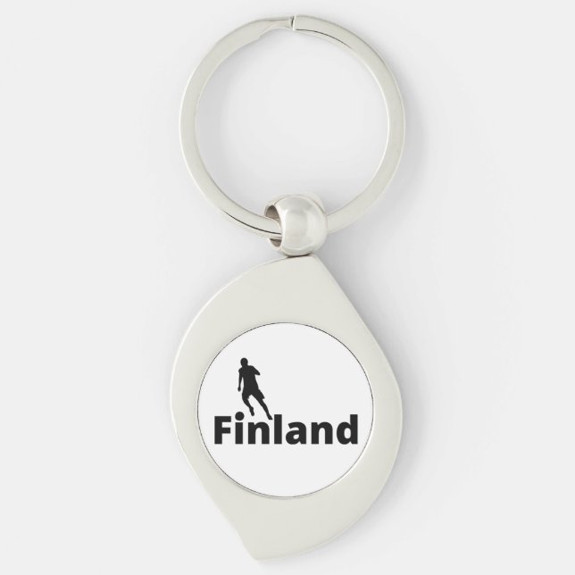 Finland soccer keychain (Front)