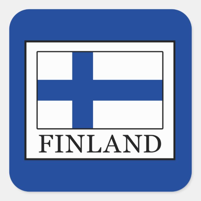 Finland Square Sticker (Front)