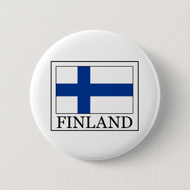 Finland sticker 2 inch round button (Front)
