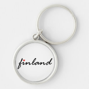 Finland Suomi. I love Finland Keychain