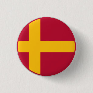 Finland Swede Flag 1 Inch Round Button