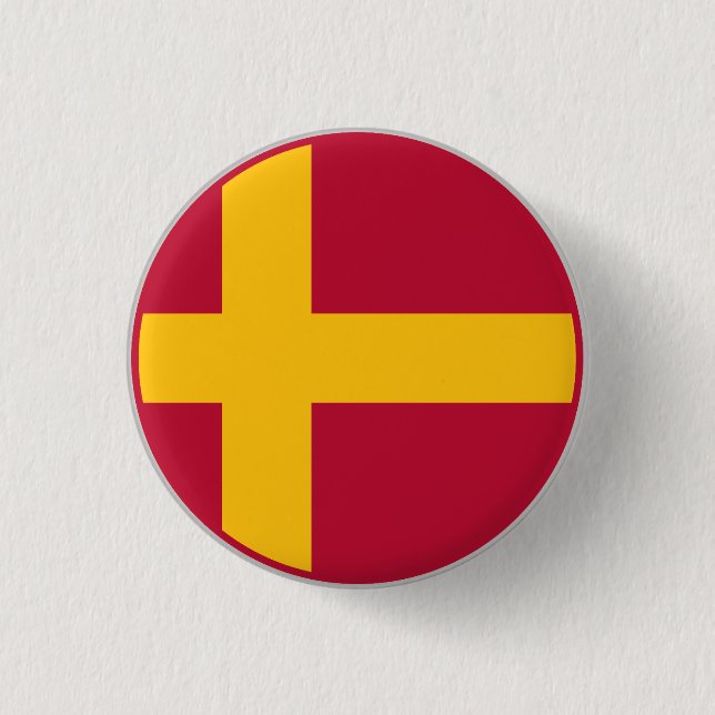 Finland Swede Flag 1 Inch Round Button (Front)