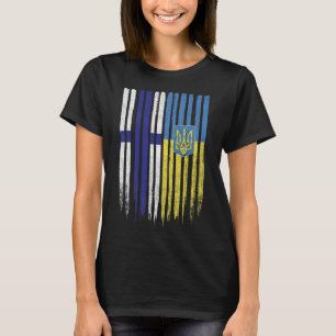 Finland Ukraine Finnish Ukrainian Flag  T-Shirt