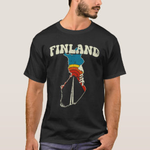 Finland Vintage Finnish Country Rainbow Retro 70s T-Shirt