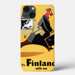 Finland Vintage Travel Poster Restored iPhone 13 Case