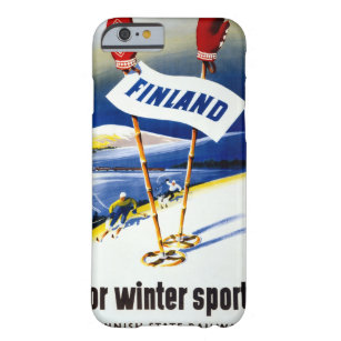 Finland Vintage Travel Poster Restored Barely There iPhone 6 Case