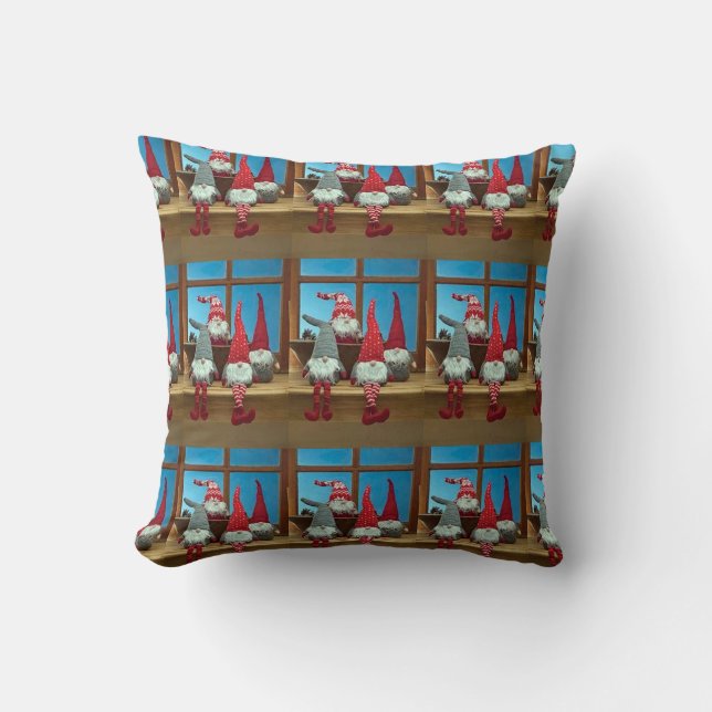 FINLANDE PÈRE NOËL GNOMES CHRISTMAS COUSSIN (Recto)