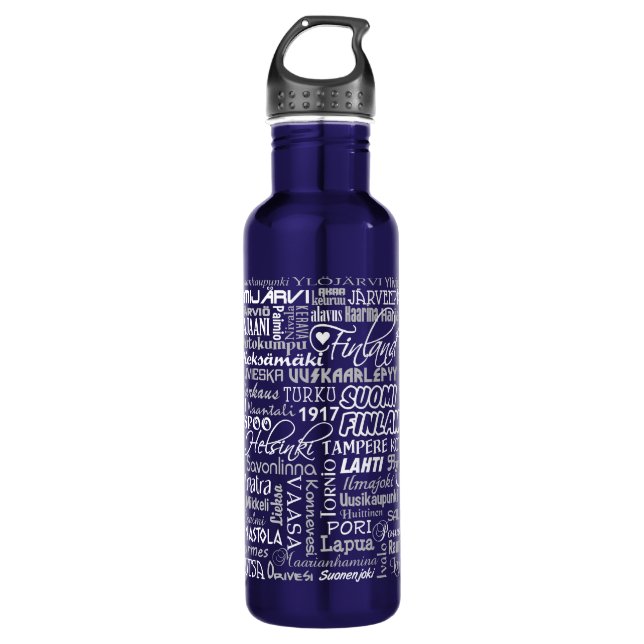 Finland's Towns 710 Ml Water Bottle (Front)
