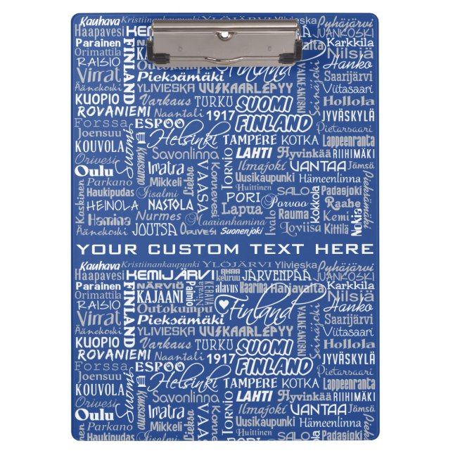 Finland's Towns custom clipboard (Front)