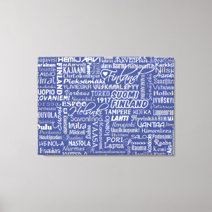 Finland's Towns custom colour canvas print