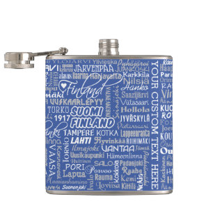 Finland's Towns custom colour flask
