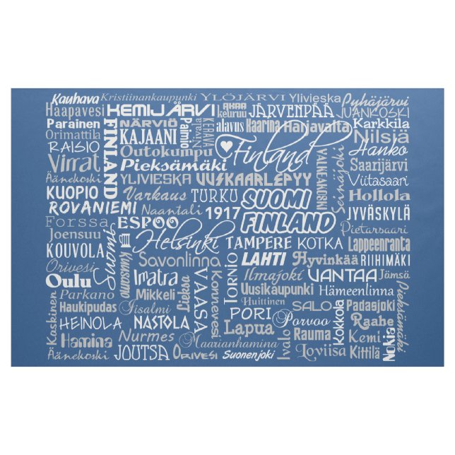 Finland's Towns custom fabric (Yard)