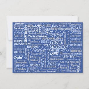 Finland's Towns custom invitations