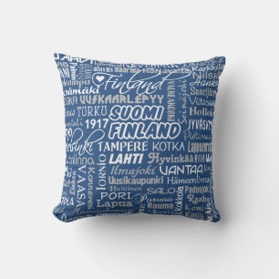 Finland's Towns throw pillow