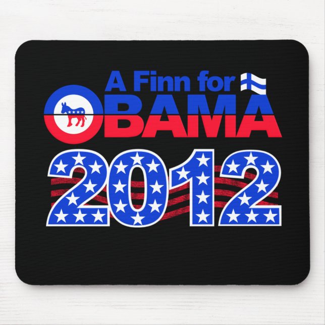 FINN FOR OBAMA 2012 mousepad (Front)