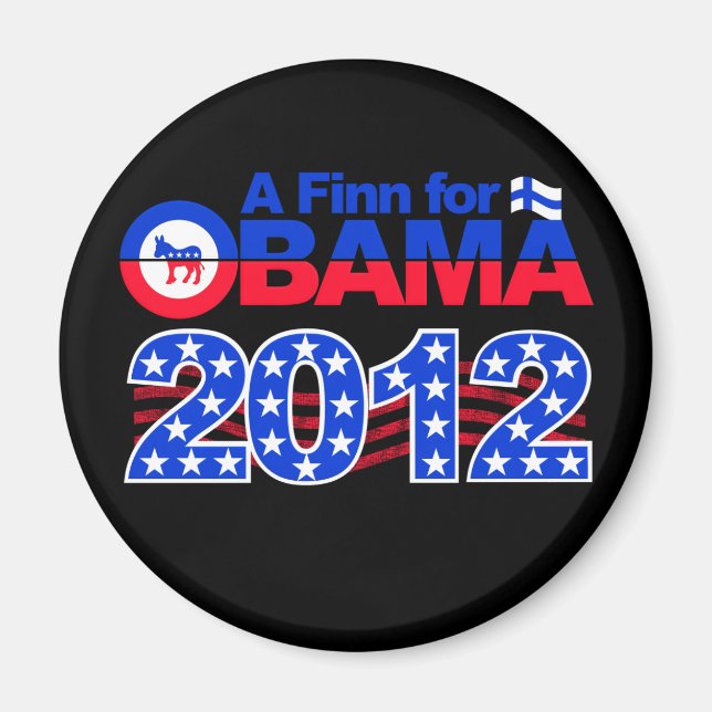 FINN POUR OBAMA 2012 aimant (Devant)
