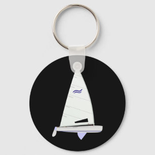 Finn Racing Sailboat onedesign Olympic Class Keychain