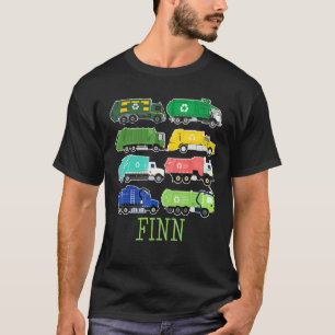 Finn Trash Truck For Kids Collector Ecologist Garb T-Shirt