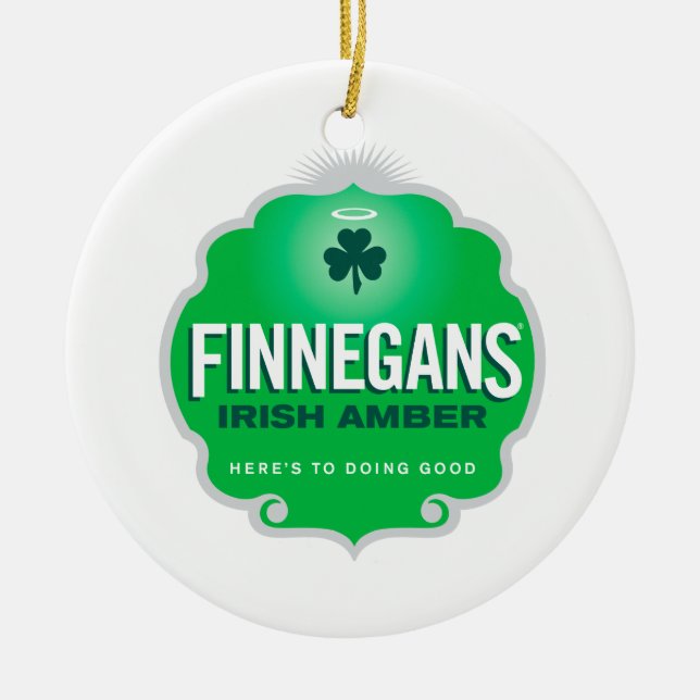 Finnegans Irish Amber Crest Ceramic Ornament (Front)