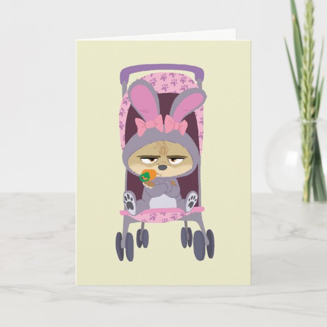 Finnick  - Baby Bunny Stroller Card (Front)
