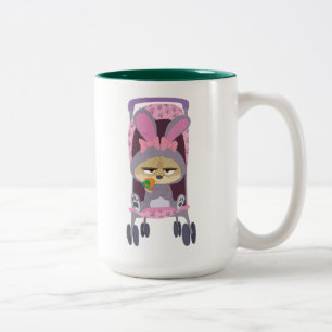Finnick - Baby Bunny Stroller Two-Tone Coffee Mug